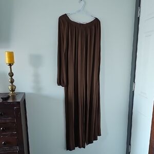 ●●FREE PEOPLE "SUNDAY STROLL" WIDE LEG JUMPSUIT SIZE L GUC●●